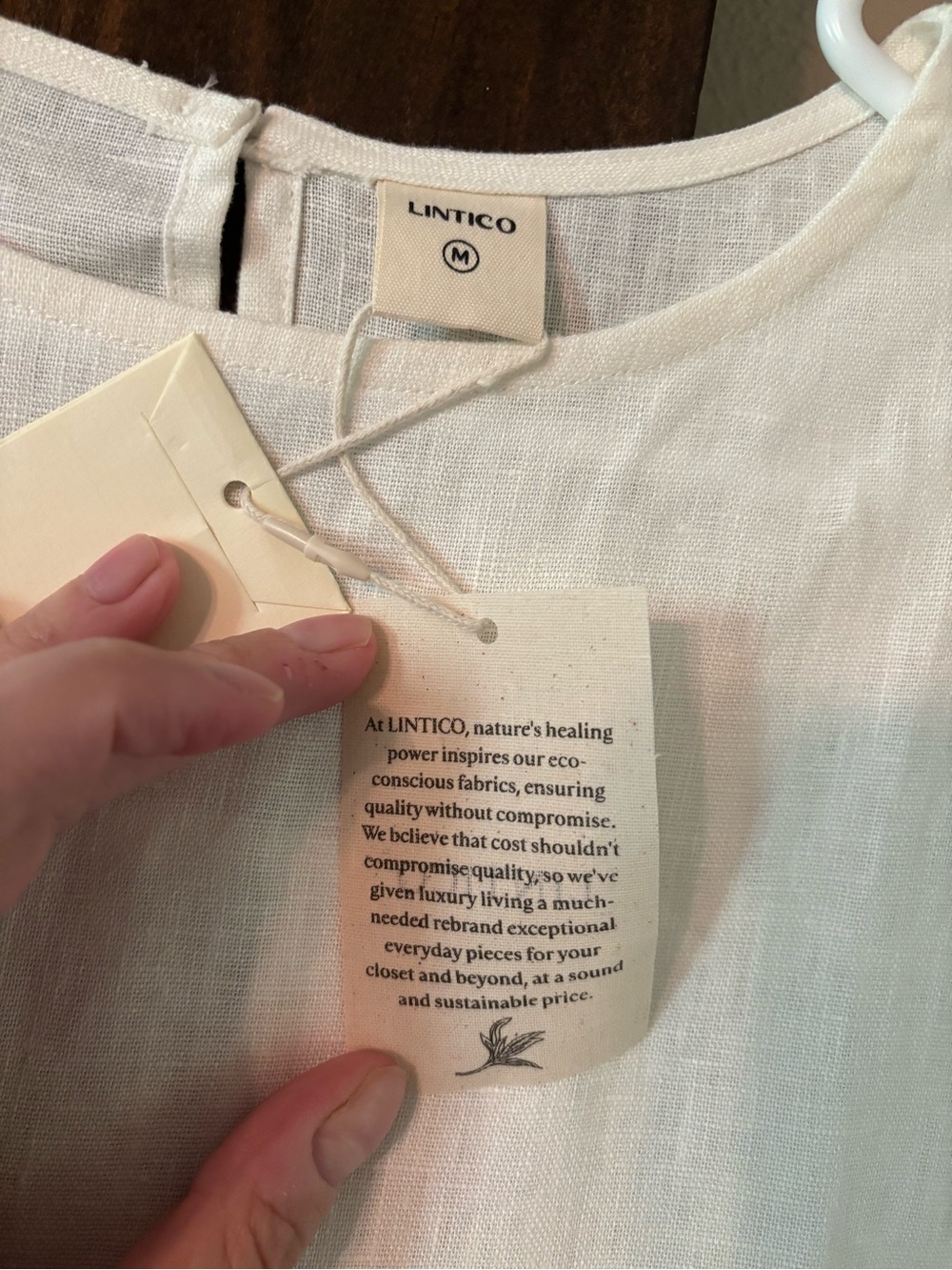 NWT Lintico 100% European Linen Pullover Quinlan Top in White size M - Picture 9 of 15
